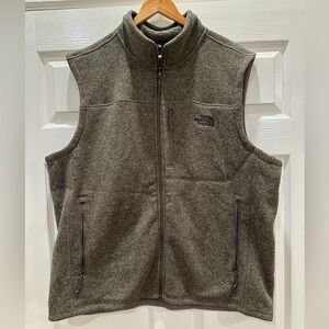 Men's The North Face Brown Zip Up Vest Size XXL